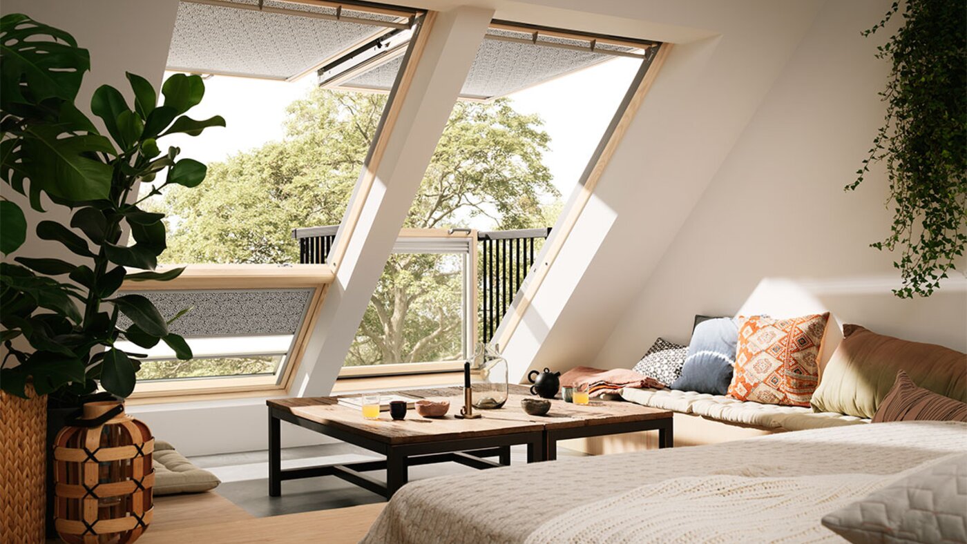 Ein Dachfensterbalkon